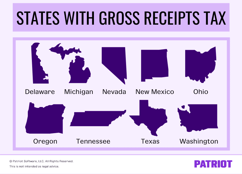 states with gross receipts tax